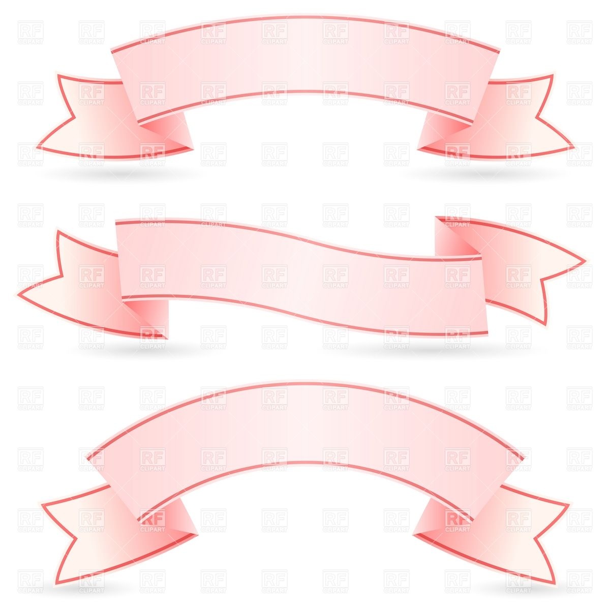 Pink banner clipart 