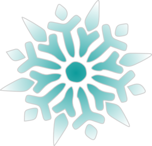 Snowflake Ice Blue Clip Art at Clker 