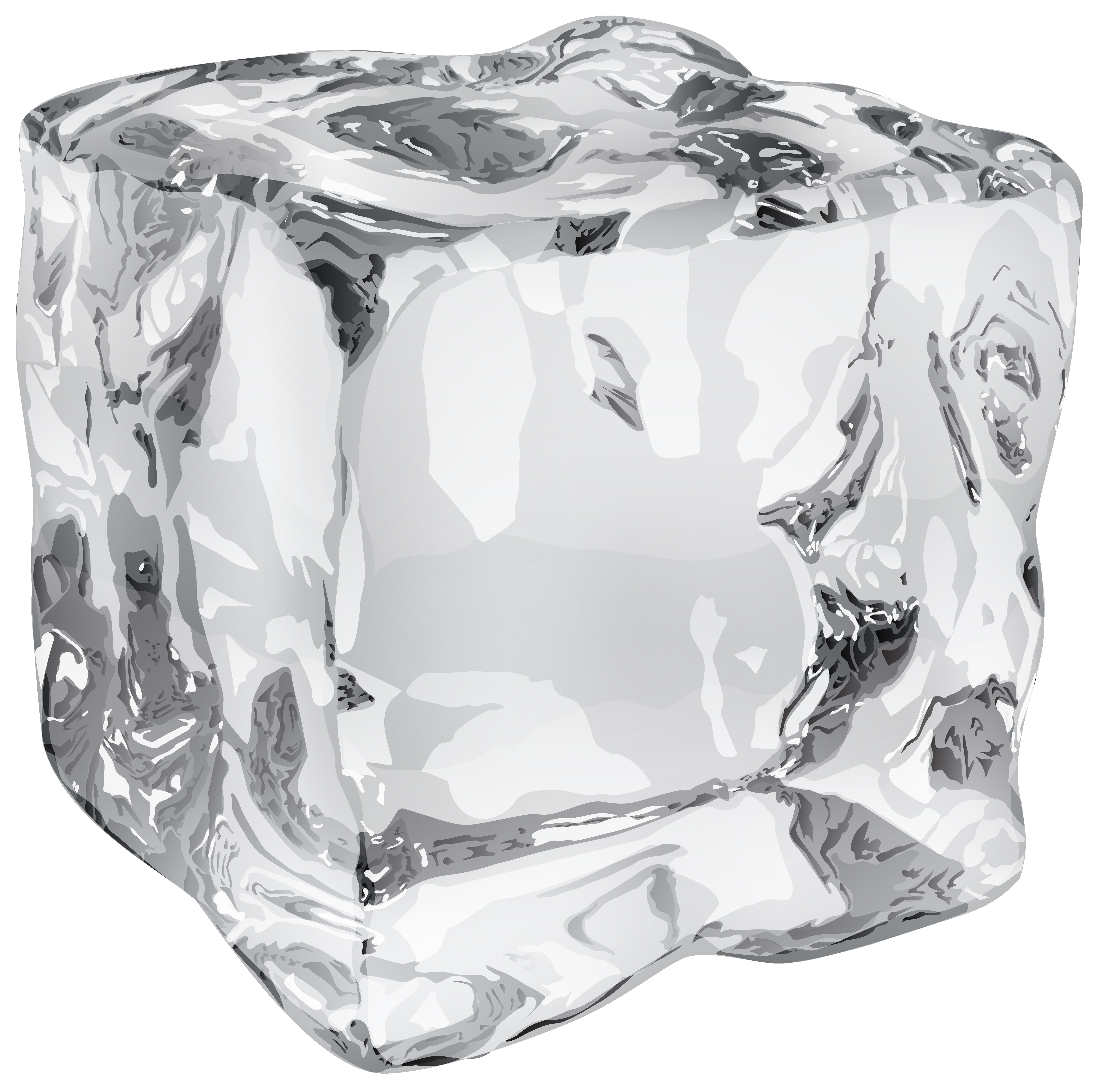 Ice Cube Transparent PNG Clip Art Image 