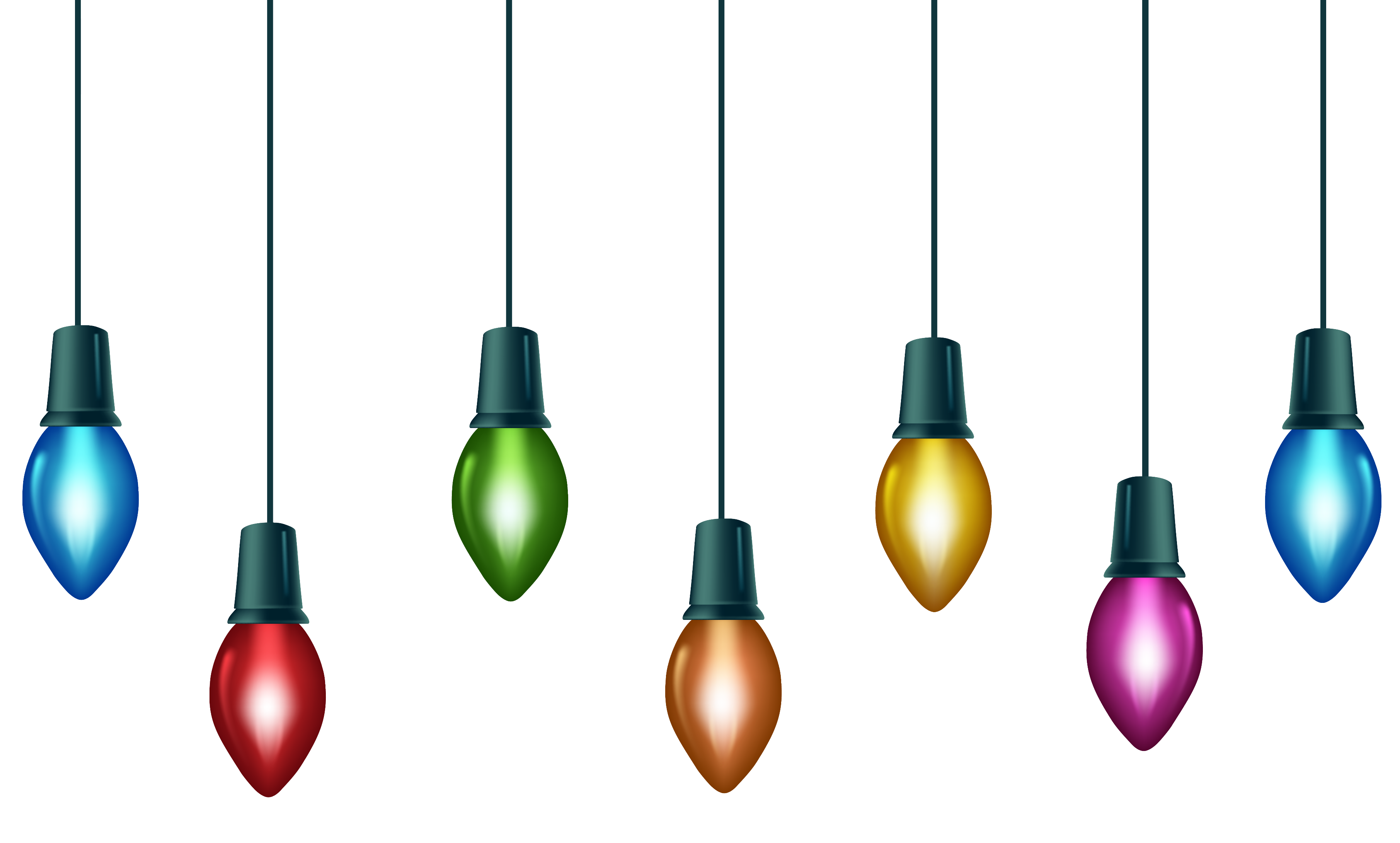 Christmas lights decorations clipart 