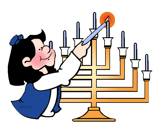 Light the Menorah Hanukkah Clip Art.