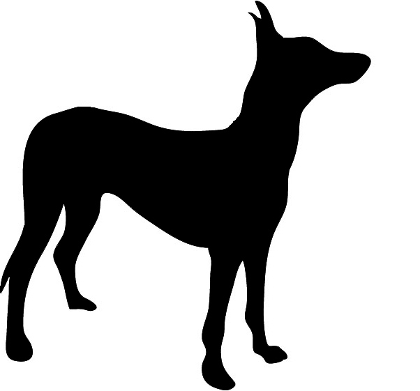 Dog clipart silhouette transparent background 