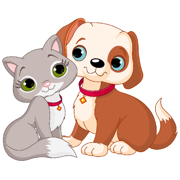 Dog and cat clipart transparent 