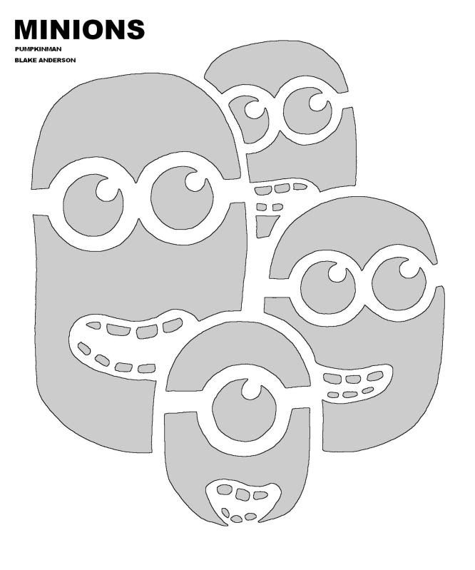 Printable Pumpkin Carving Stencils Minion