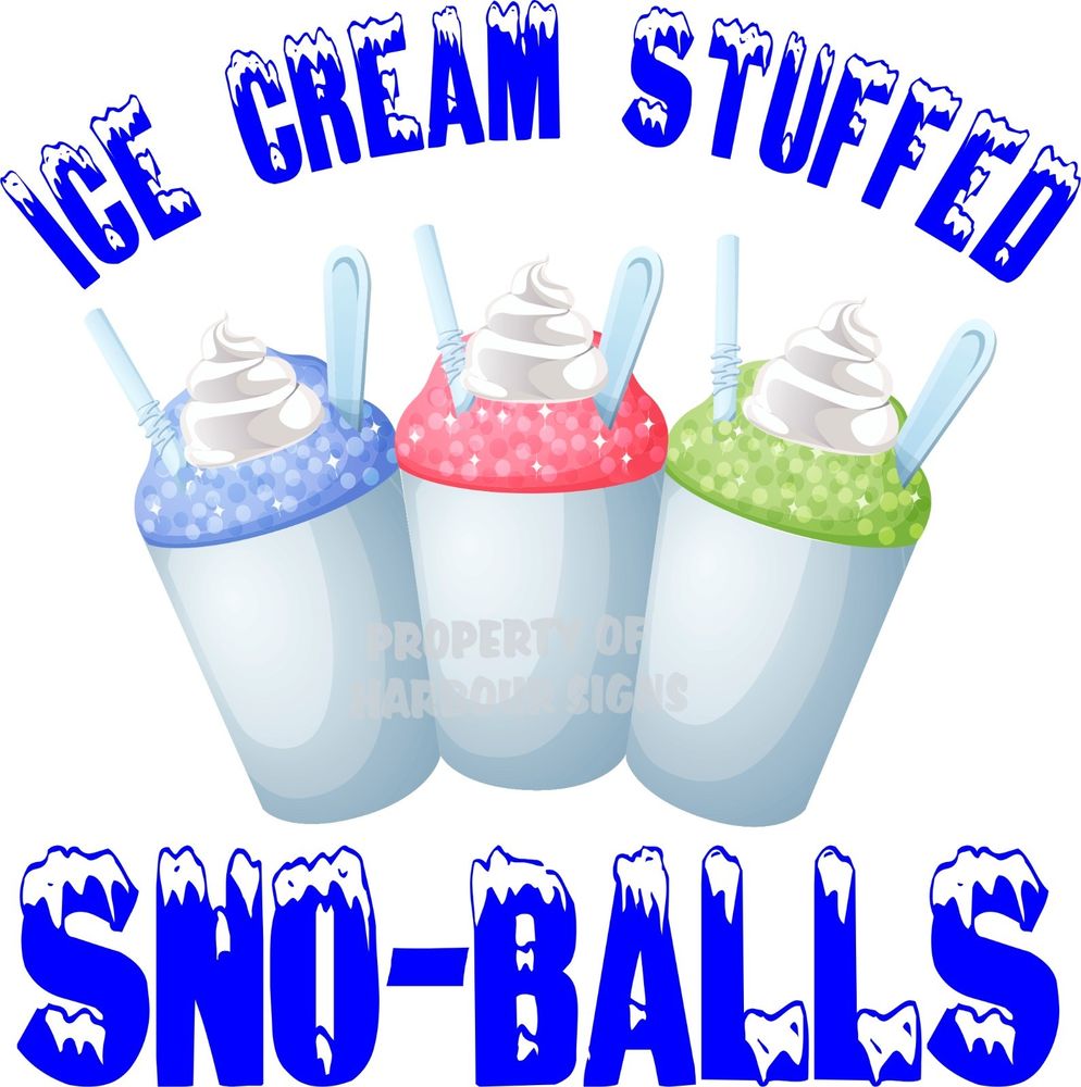 Sno Balls Decal 14 Ice Cream Stuffed Concession Trailer Cart Food 