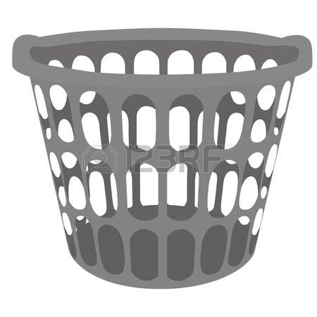 Clothes in a basket clipart 