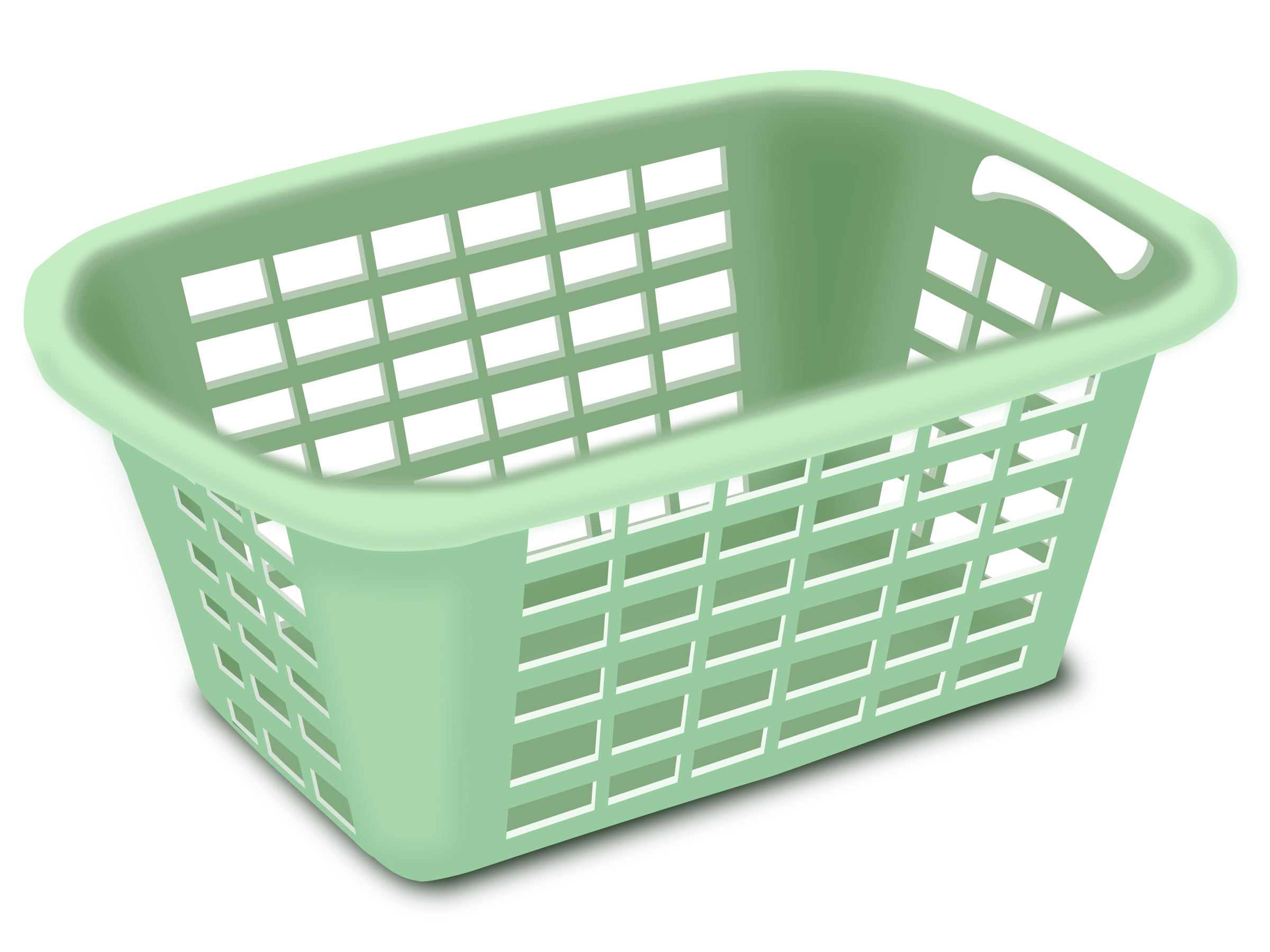 Clothes in a basket clipart 