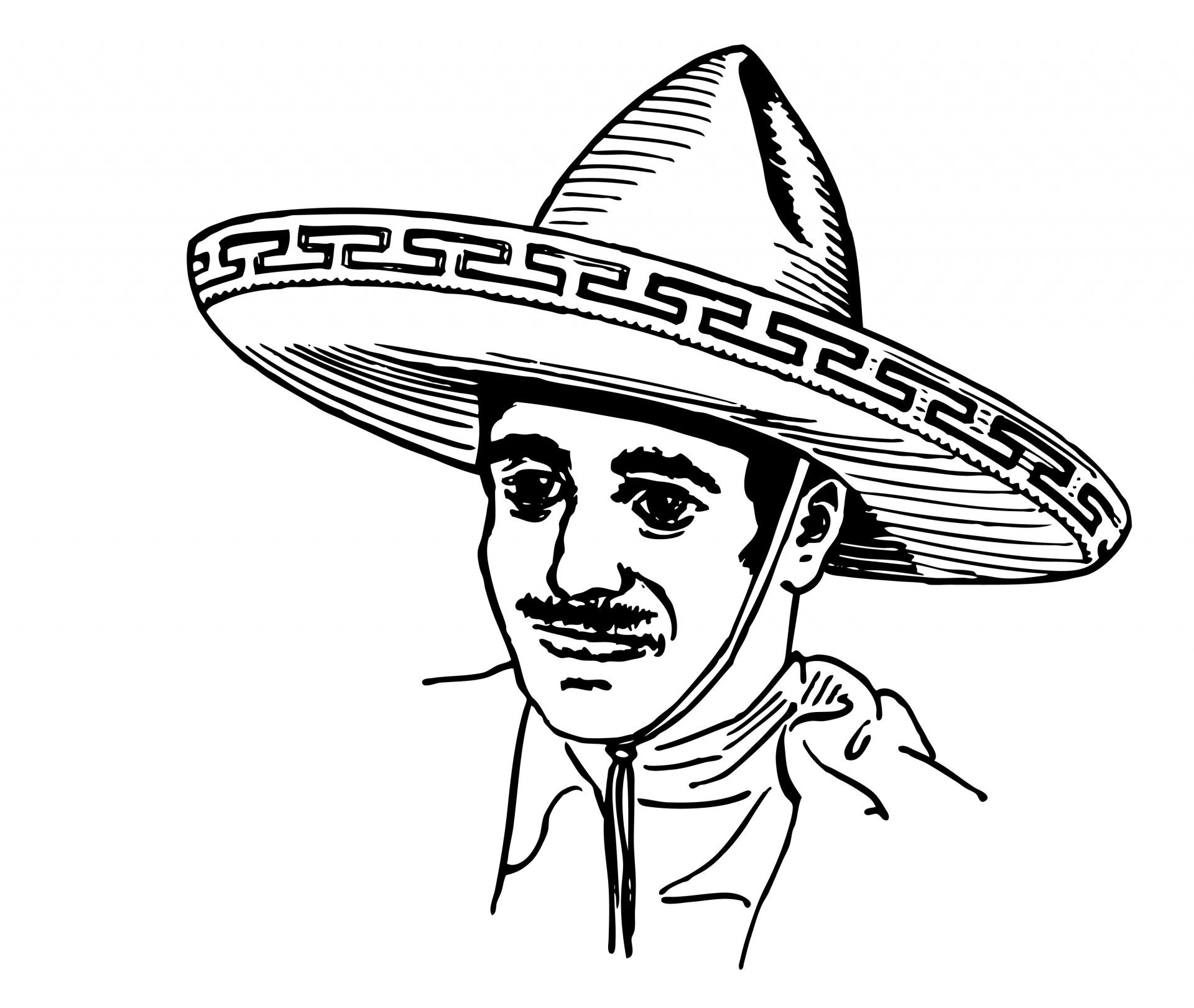 Mexican In Sombrero Clipart Free Stock Photo 