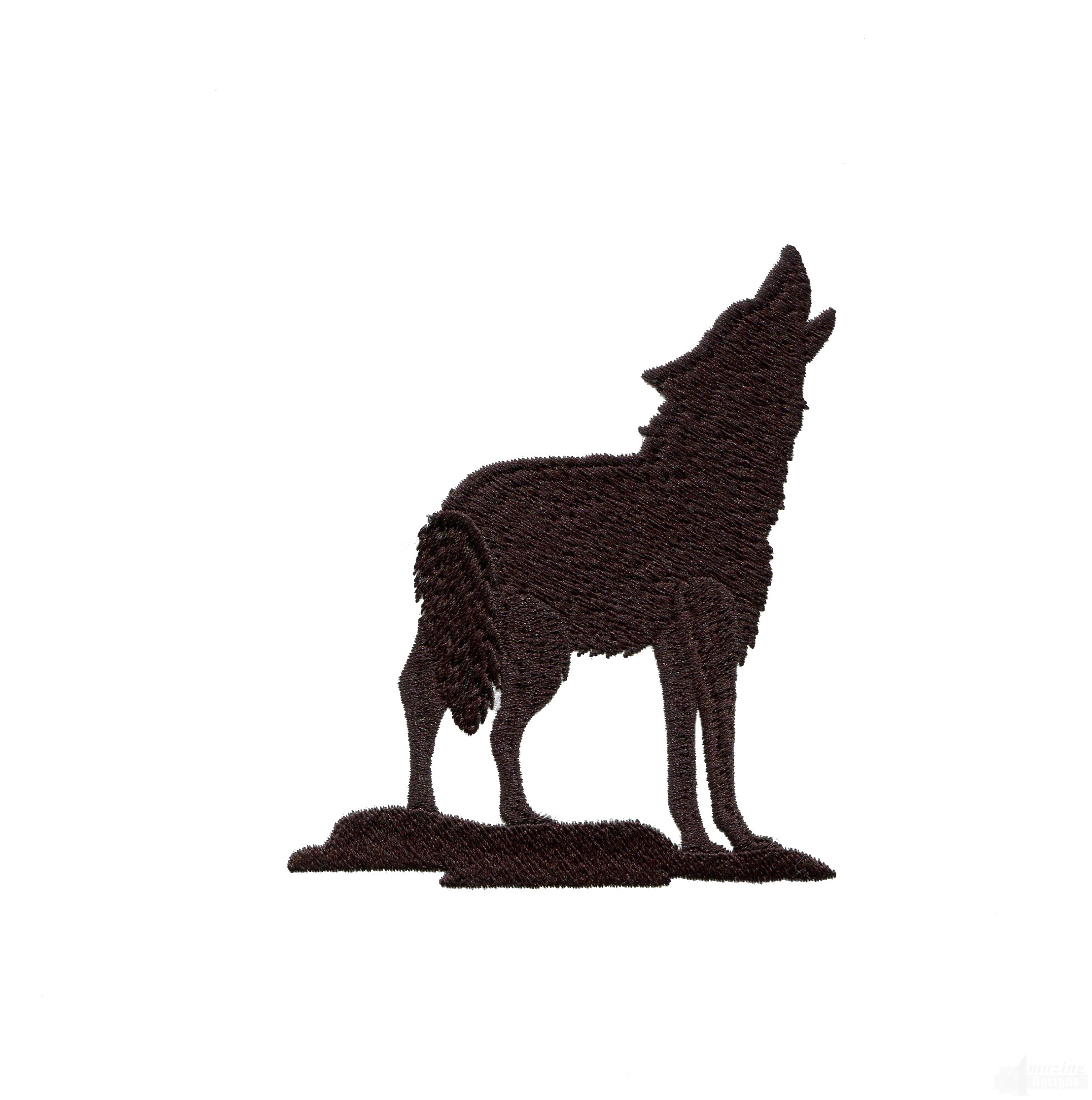 Howling Wolf Silhouette Clipart 