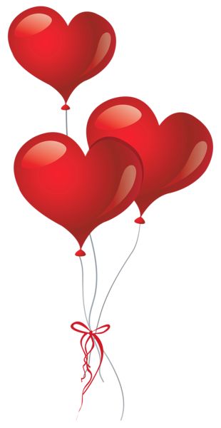 Heart Balloons PNG Clipart Picture 