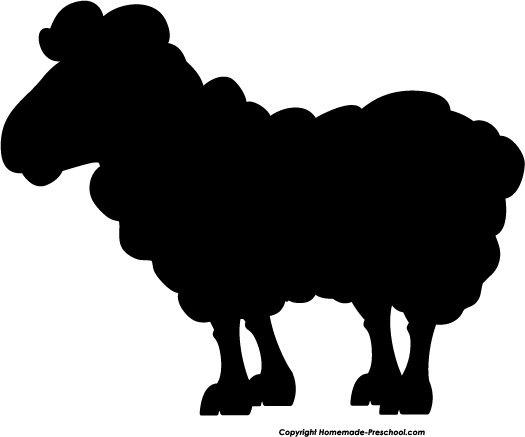 Clipart simple sheep silhouette 