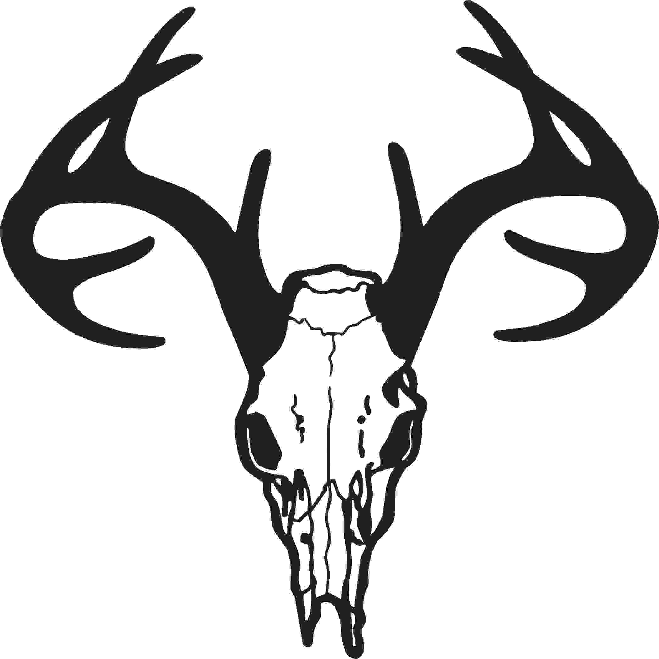 Deer Head Clipart Black And White 
