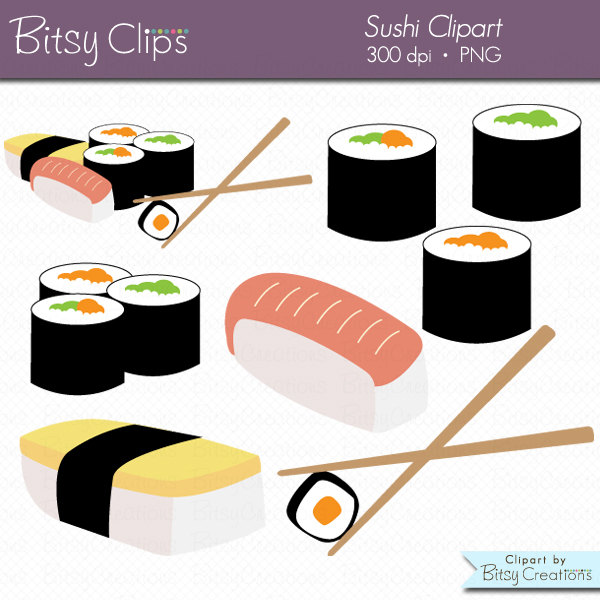 Sushi art clipart 