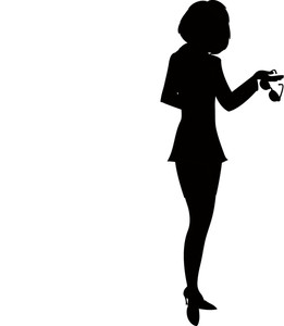Business woman with glasses clipart 