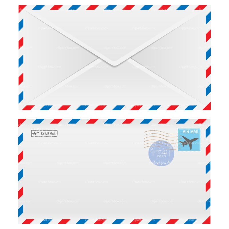 Airmail envelope clipart 