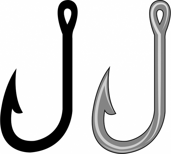 Fish hook clip art 