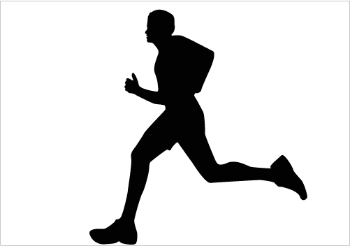 Clipart running man silhouette 