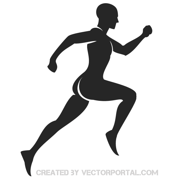 Clip art runners silhouette 