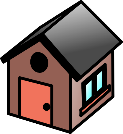 simple house front clipart