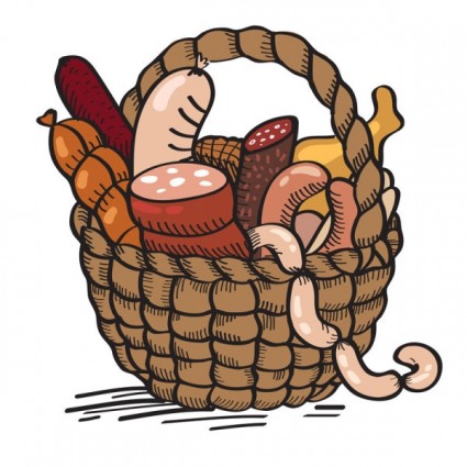 Gift Basket Cartoon Clipart 
