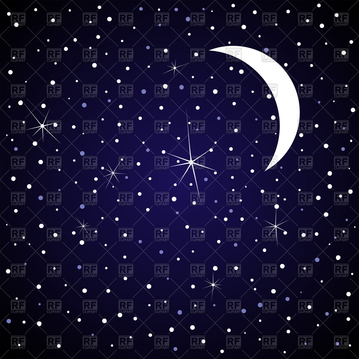 Clip Arts Related To : night sky black and white clip art. 
