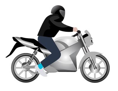 Man and woman on motorcycle clipart 