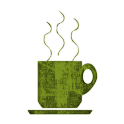 Coffee clipart green background 