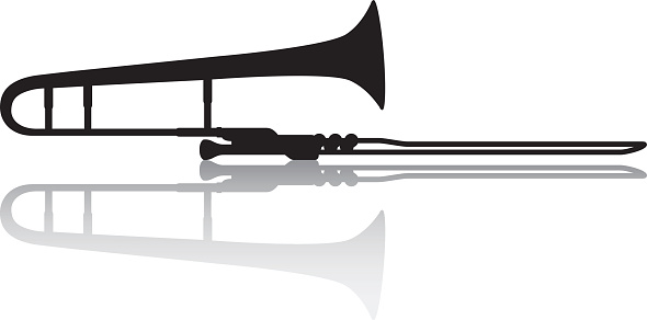 Clip Art Of A Trombones Clip Art, Vector Image  Illustrations 