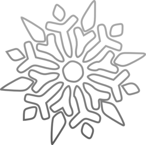White snowflake clip art 