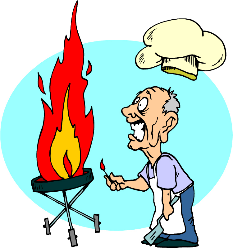 Grill fire clipart 