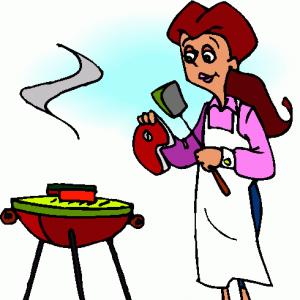 Excellent Bbq Grill With Fire Clipart Graphic 