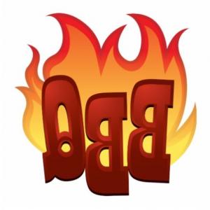 Excellent Bbq Grill With Fire Clipart Graphic 