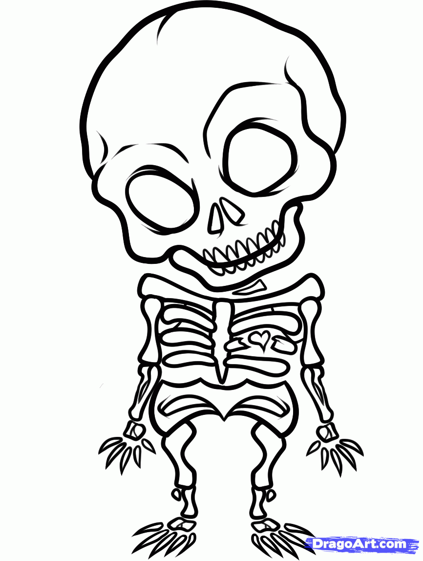 Simple Skull Drawings 