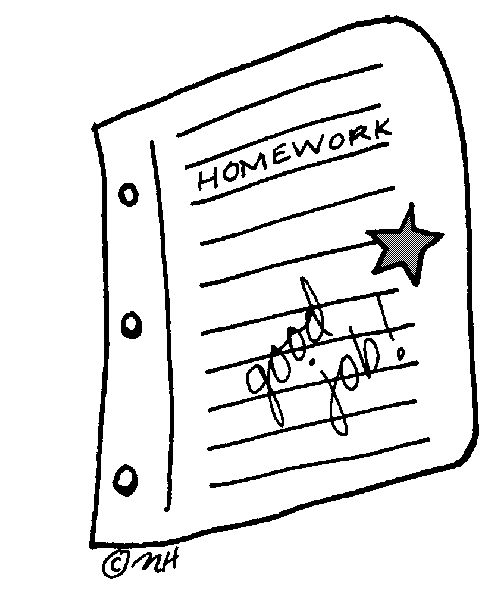 Student turning in homework to teacher clipart 