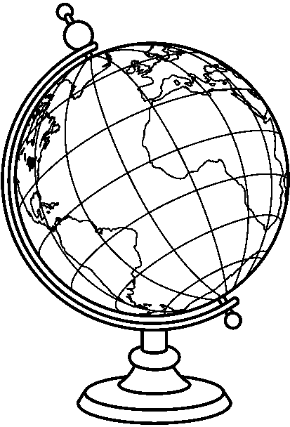 Globe outline clipart 