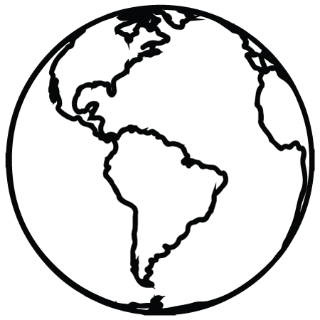 Clipart earth outline 