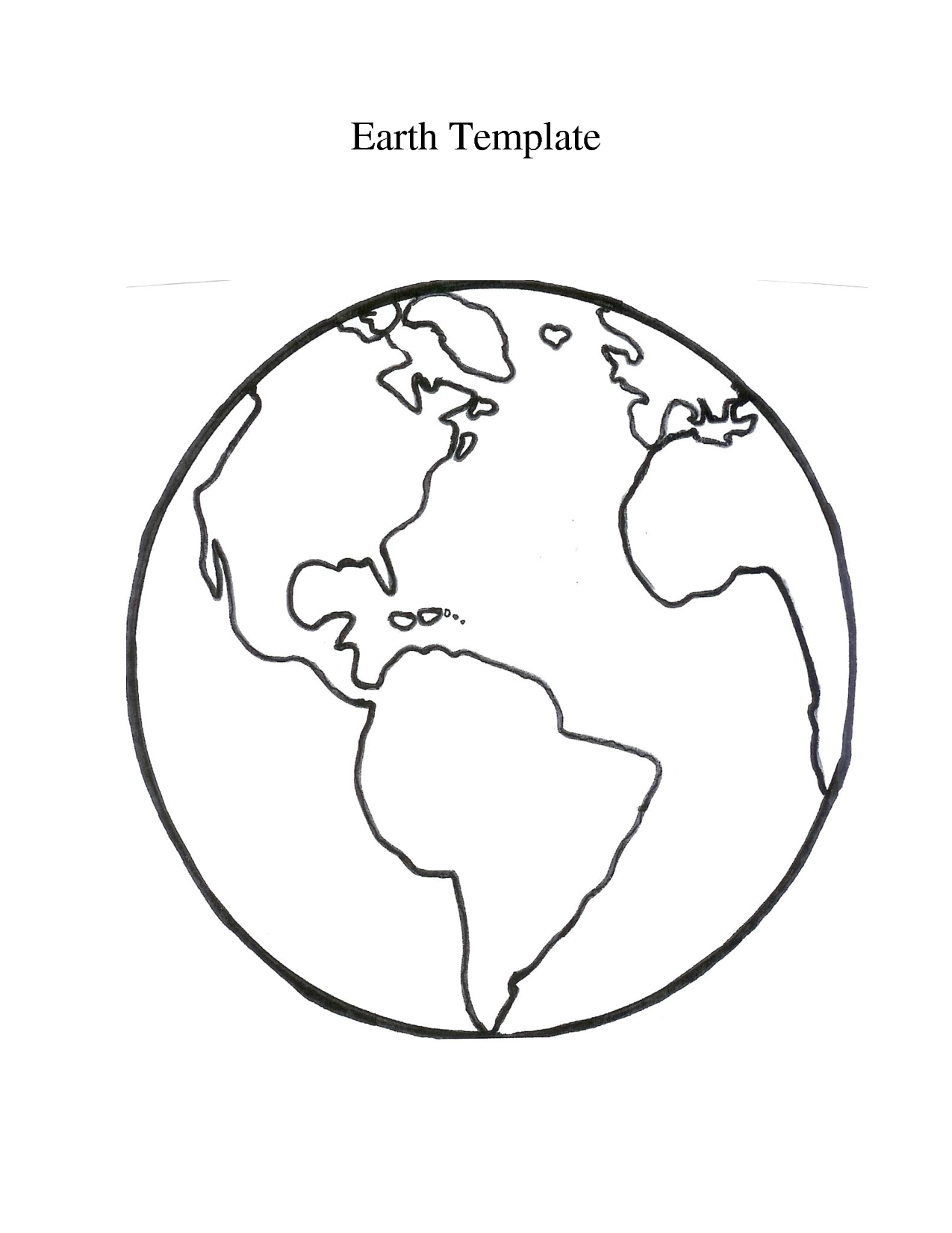 Earth Clipart Outline 7247 