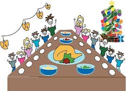 Christmas school lunch clipart 