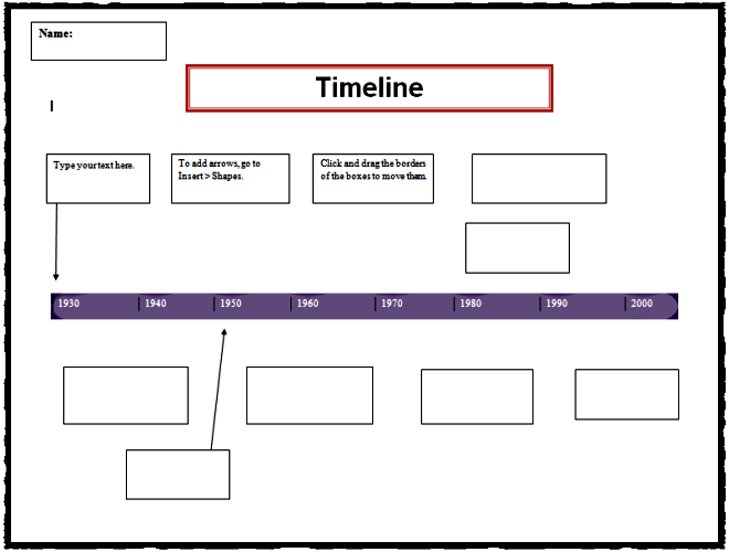 Free timeline templates for students