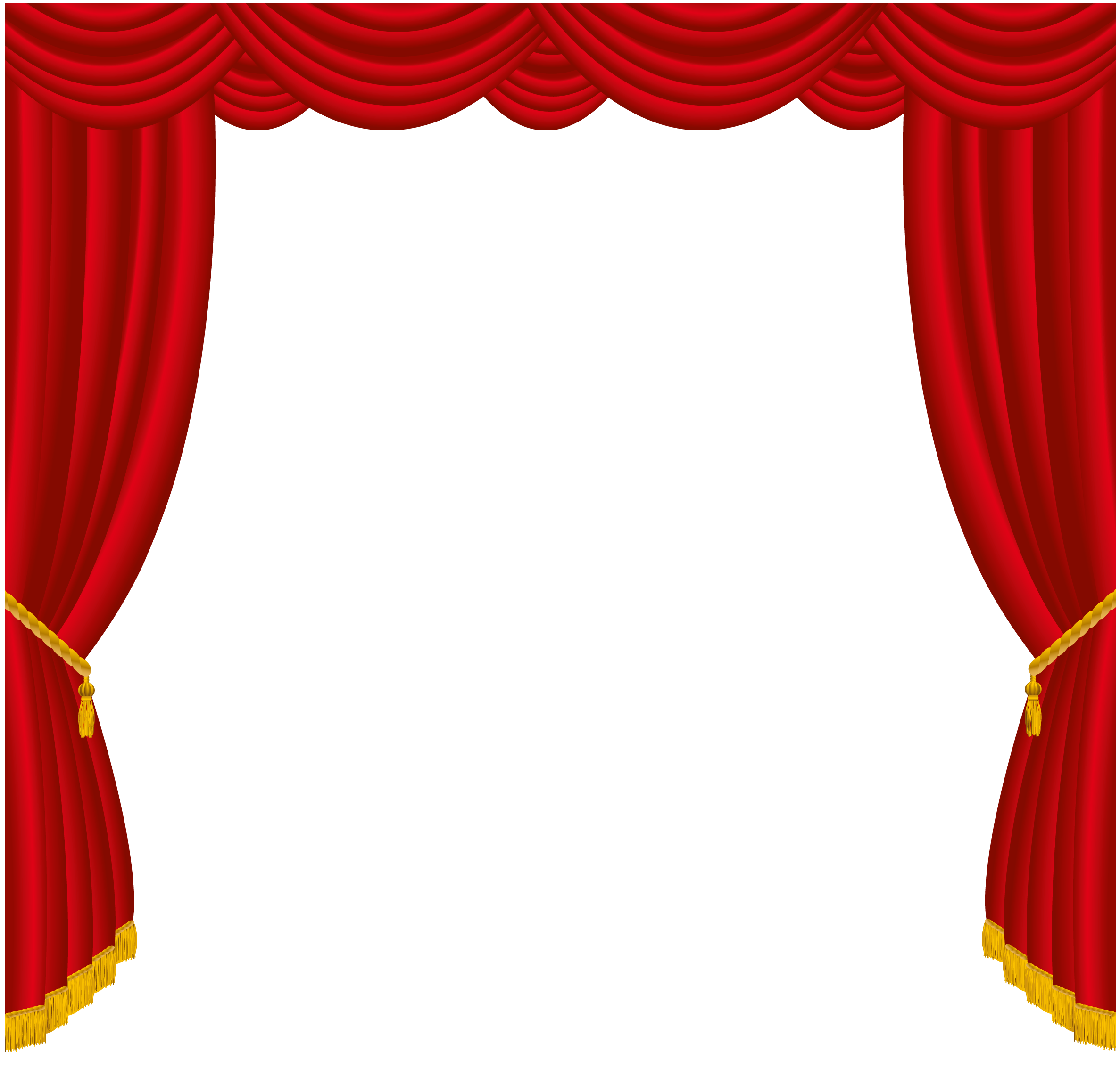Red curtain clipart 