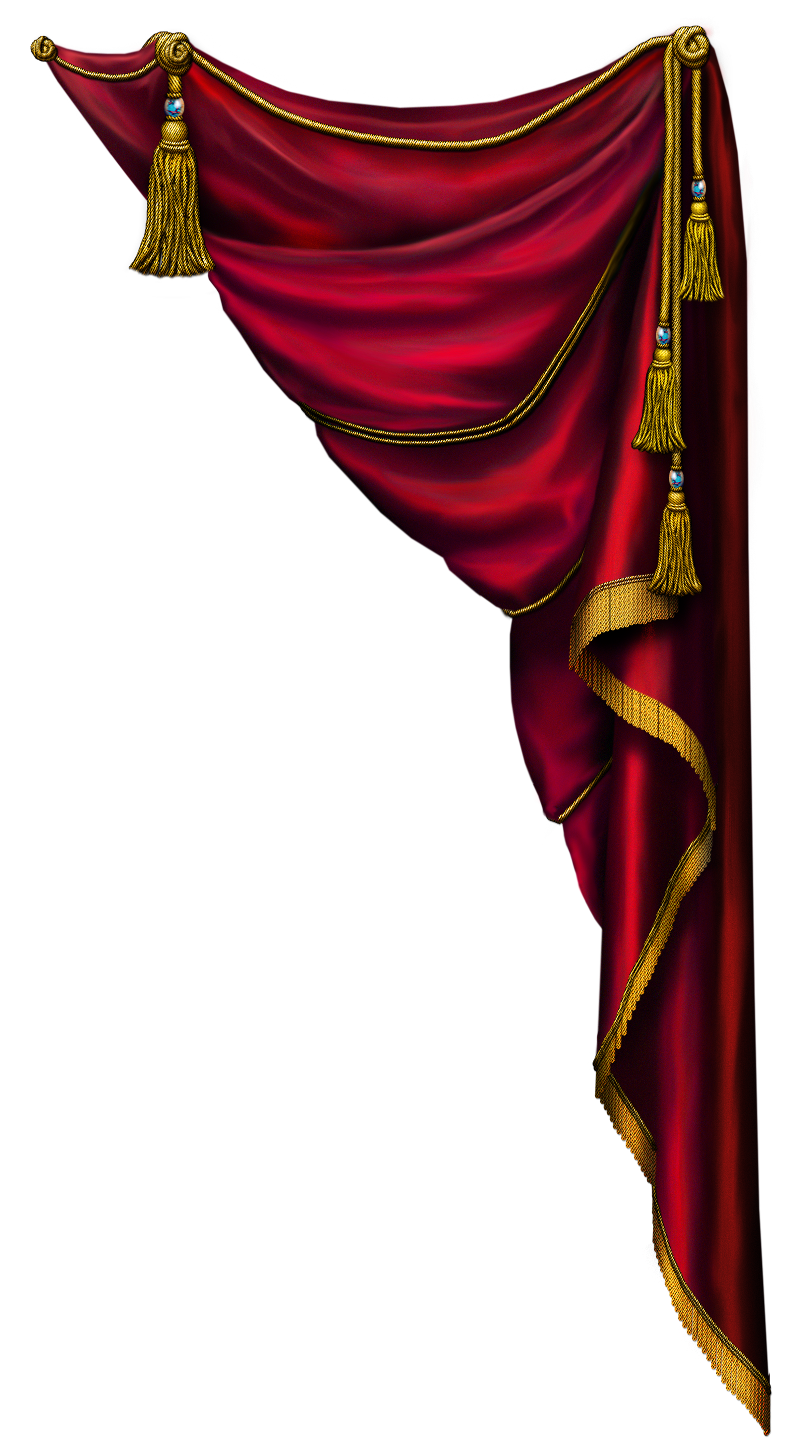 Red curtain clipart 