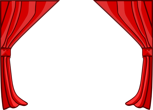 Red curtain background clipart 