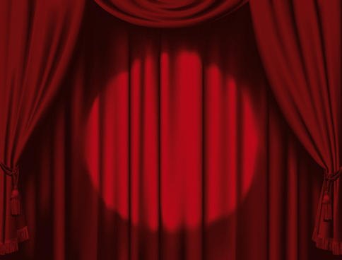 Red theater curtain clipart 