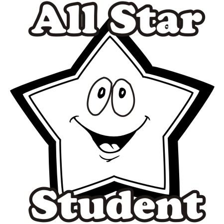 Good Student Clipart Black And White 