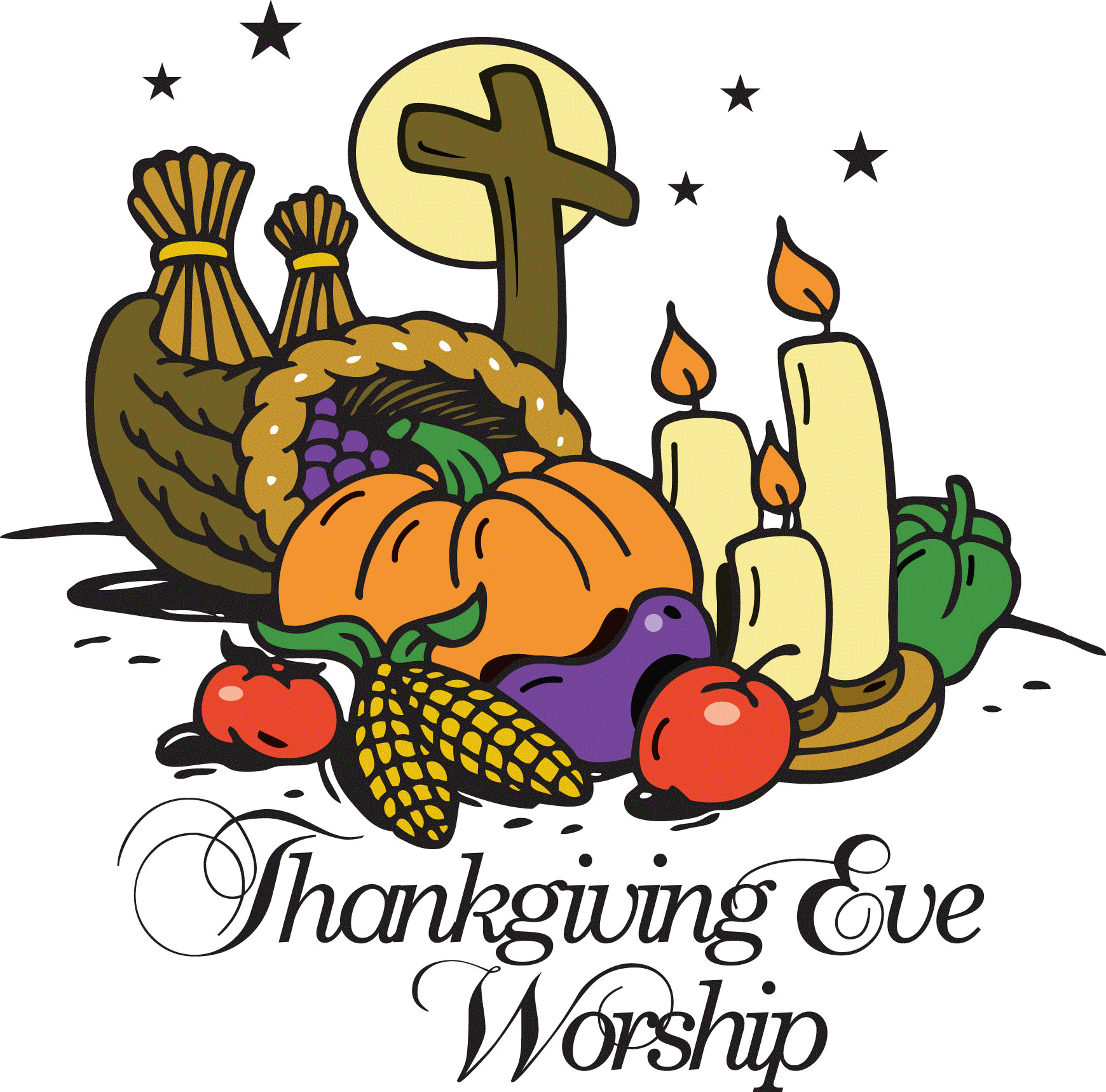Clip Arts Related To : religious thanksgiving black and white clipart. 