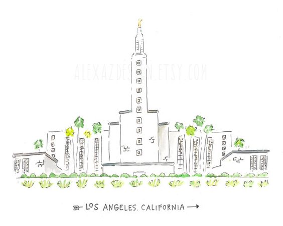 Los Angeles LDS Temple PRINTABLE 