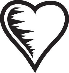 White Heart Clip Art 