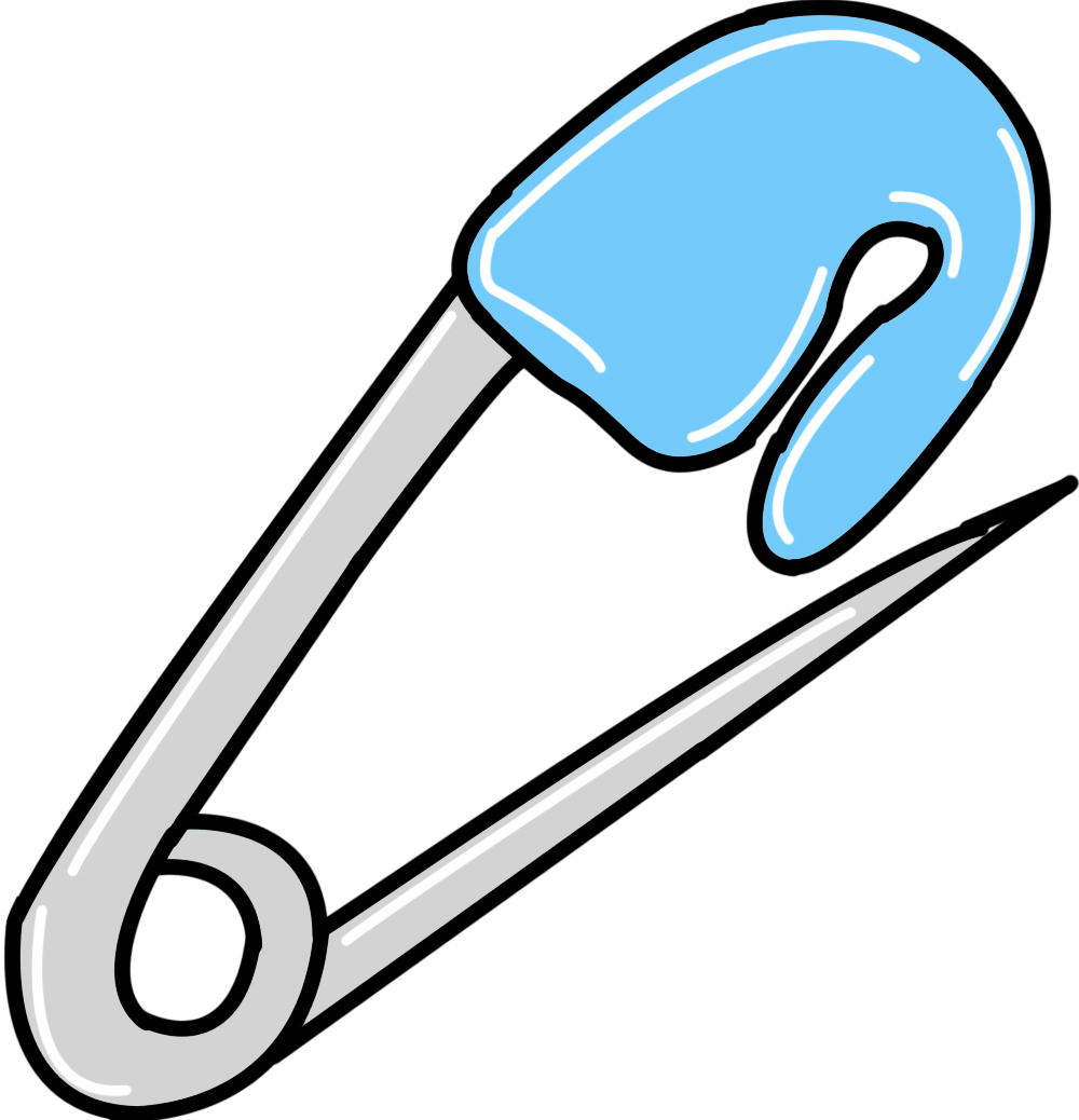 baby diaper pin clipart