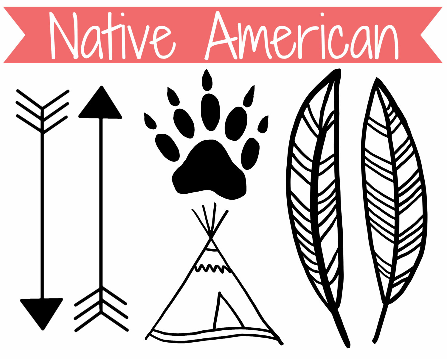 American indian designs clip art 