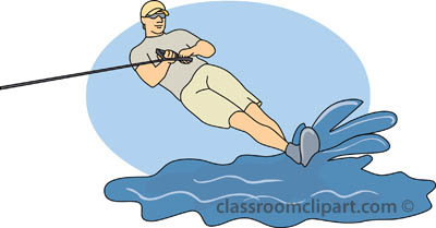 Water Sports : water skiing 10A : Classroom Clipart 